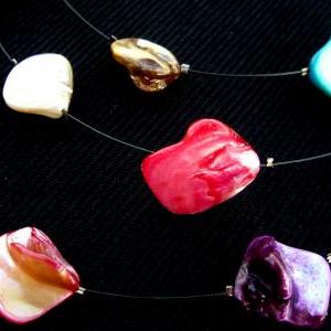 Floating Shell Necklace Bridal Beach Jewelry