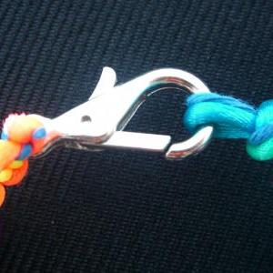 Chunky Macrame Bracelet Illusion Bead Rainbow Cord