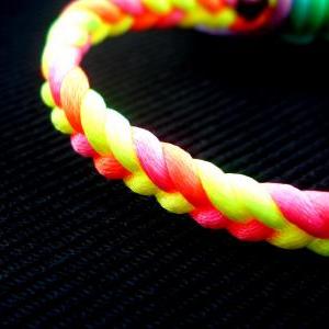 Macrame Bracelet Rainbow Satin