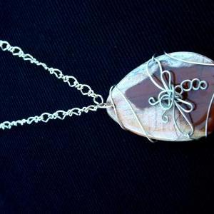 Wire Wrapped Dragonfly Pendant Necklace Picture..