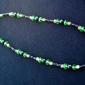 Green Swarovski Necklace Black