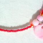 Pink Heart Anklet Shell Charm Swarovski Crystal on Luulla